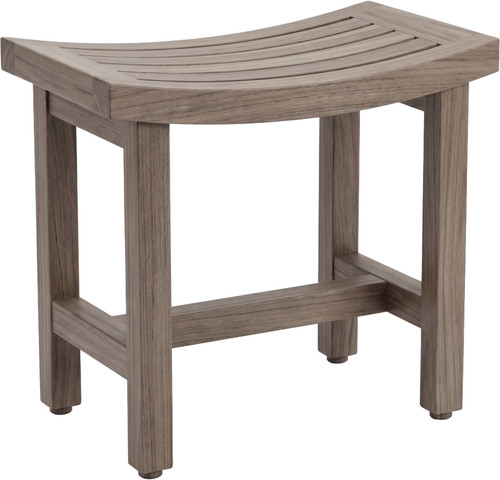 Patented 18" Sumba Mist-Shield Lotus Teak Shower Bench with Elevated Height